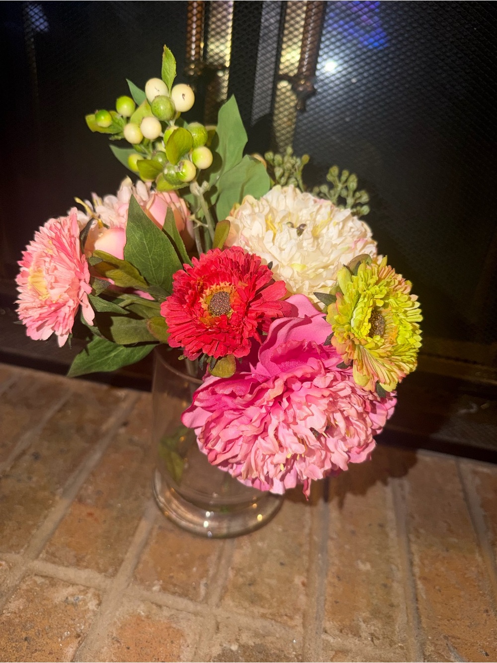 Artificial Pink and Red Floral Arrangement - Home Accents